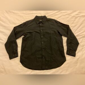 Rag & Bone New York Mens Linen Long Sleeve Shirt Small Black